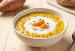 Dahl de patate douce au lait de coco