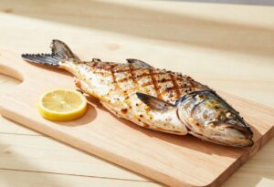 Grilled shark steak