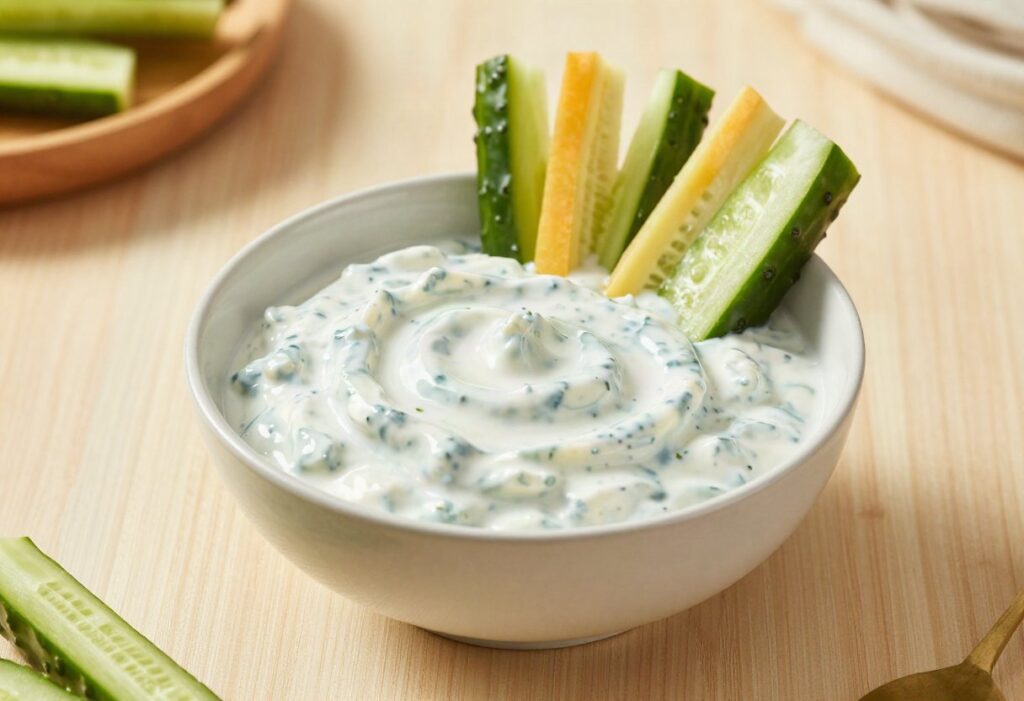 Yoghurt, cucumber and herb dip
