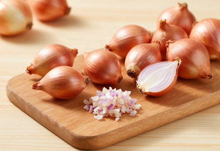 Whole and chopped shallots