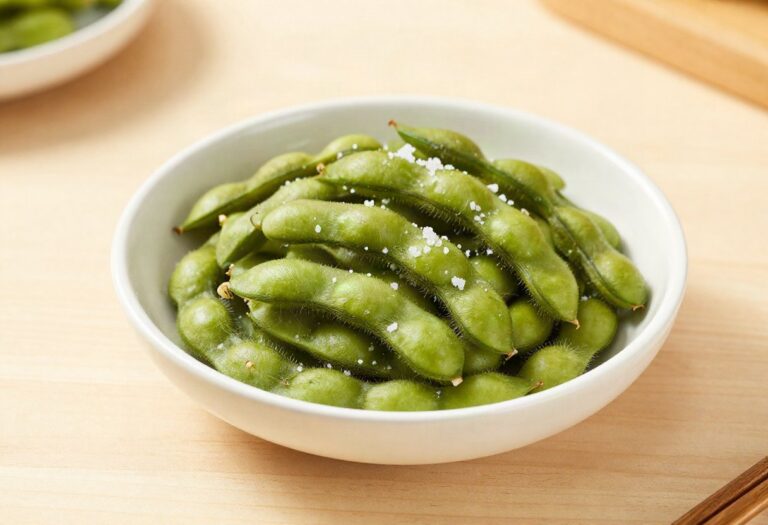 Edamame with fleur de sel