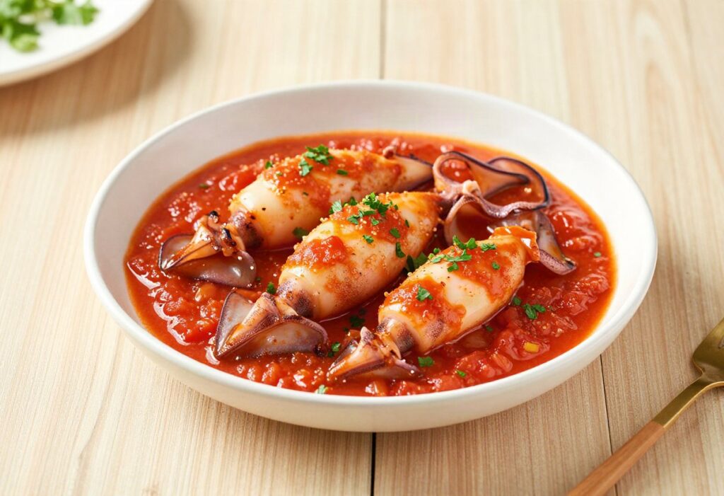 Squid in tomato sauce