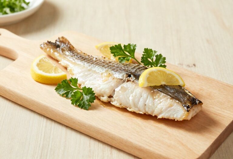 Haddock fillet cooked with lemon