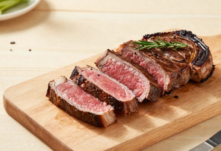 Cooked sliced emu fillet
