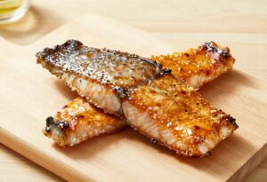 Glazed sablefish fillet