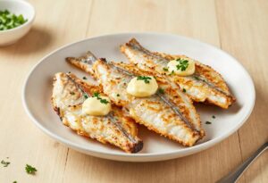 Perch fillets meunière