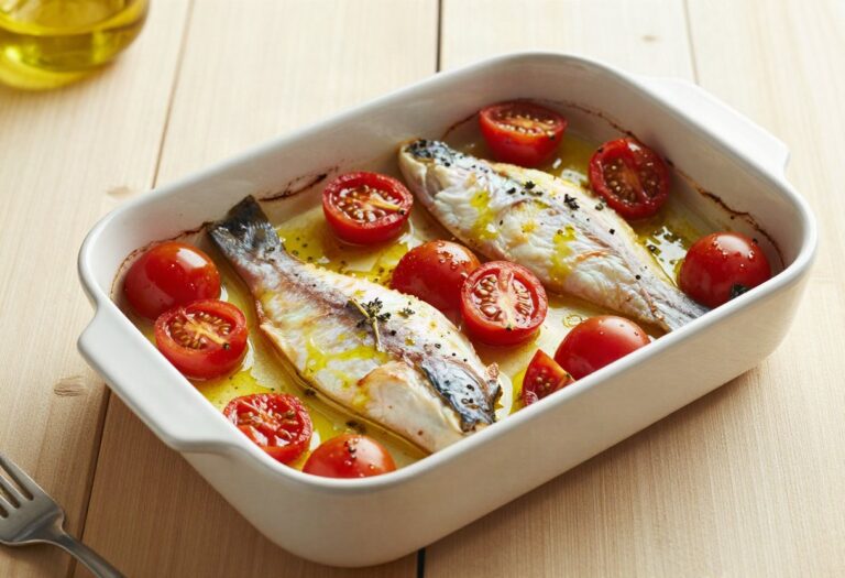 Filets de rouget au four