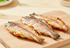 Pan-fried red mullet fillets