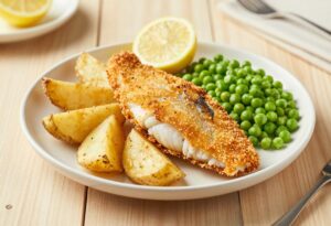 Fish and chips au four léger