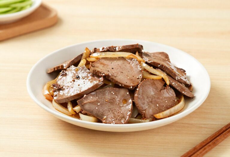Pan-fried pork liver