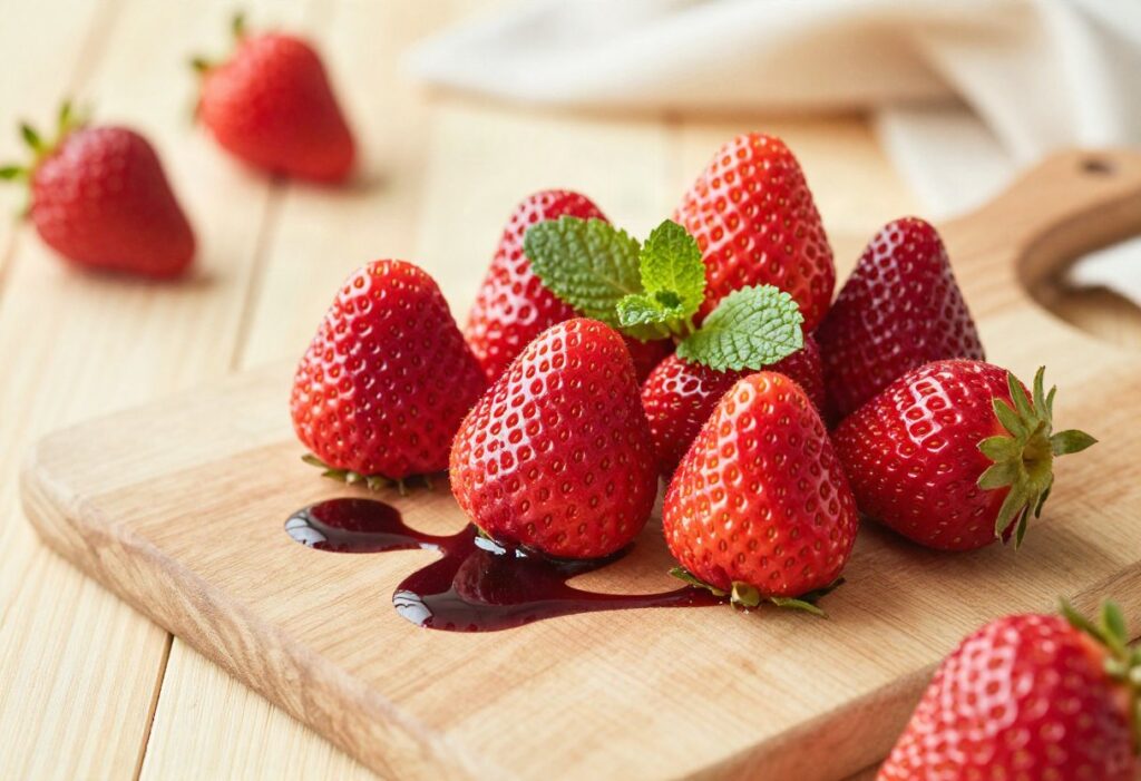 Strawberries with balsamic vinegar