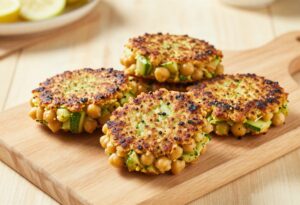Galettes de pois chiches et courgette