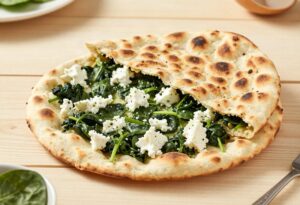 Spinach and feta gözleme