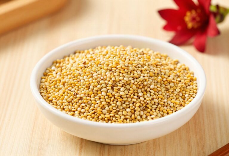Amaranth seeds and amaranth flower