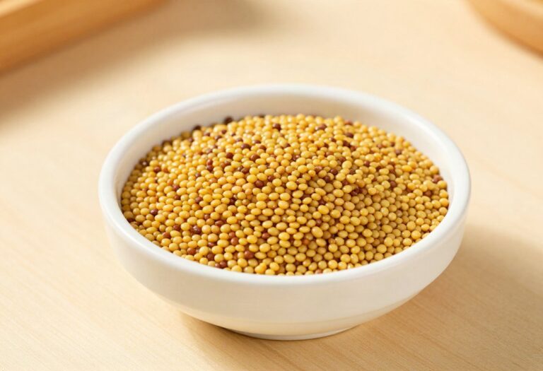 Mustard seeds in a bowl