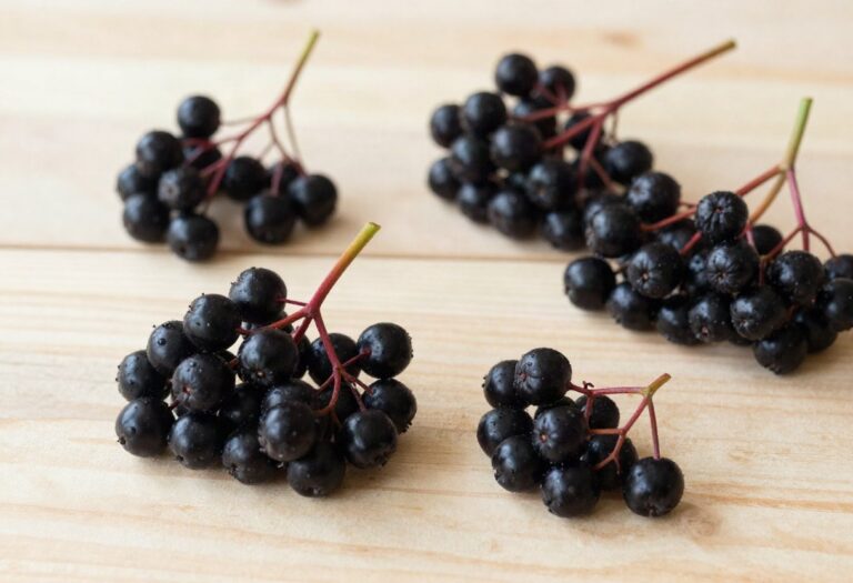 Clusters of elderberries