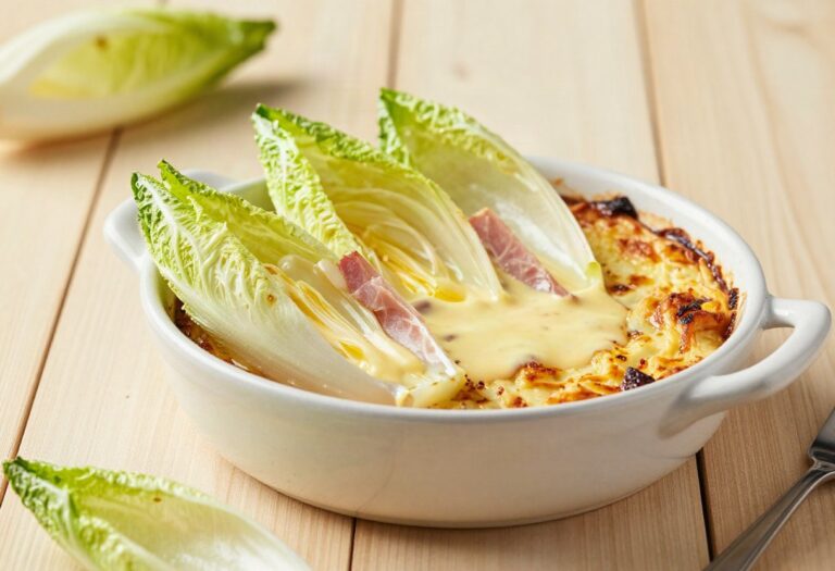 Gratin d&rsquo;endives au jambon léger