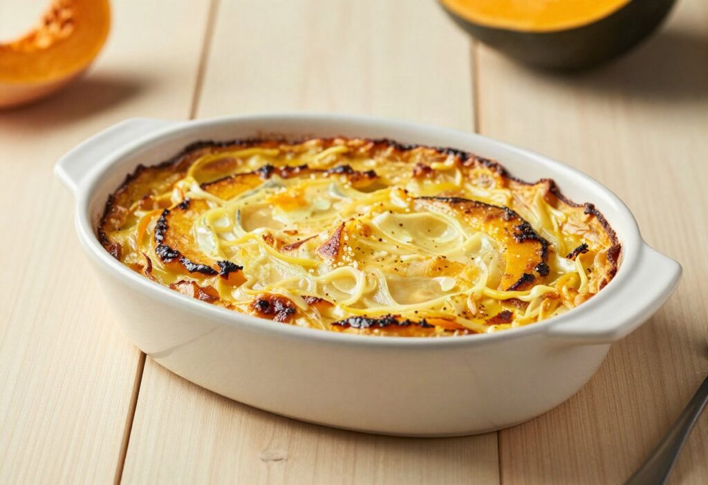 Light butternut squash gratin