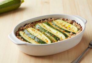 Courgette and quinoa gratin