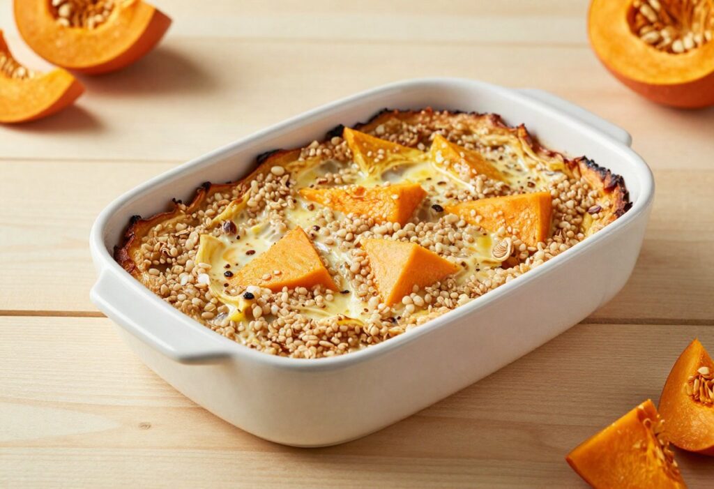 Pumpkin and quinoa gratin