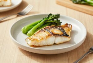 Haddock poché et légumes
