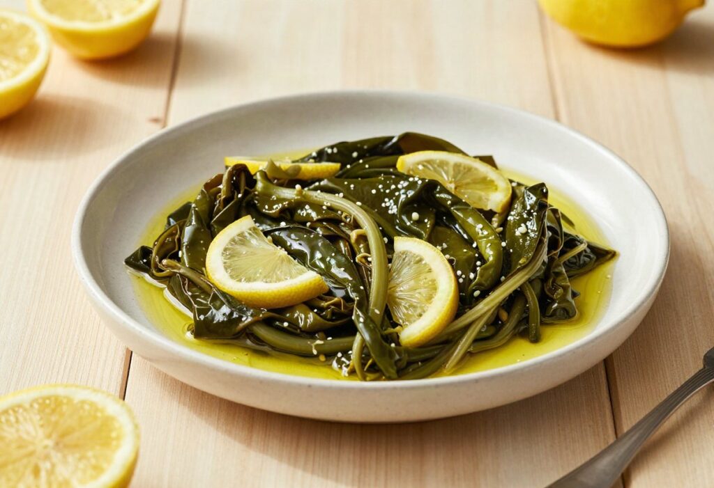 Horta (Greek greens with oil and lemon)