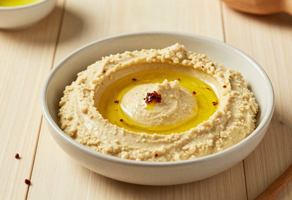 Homemade hummus