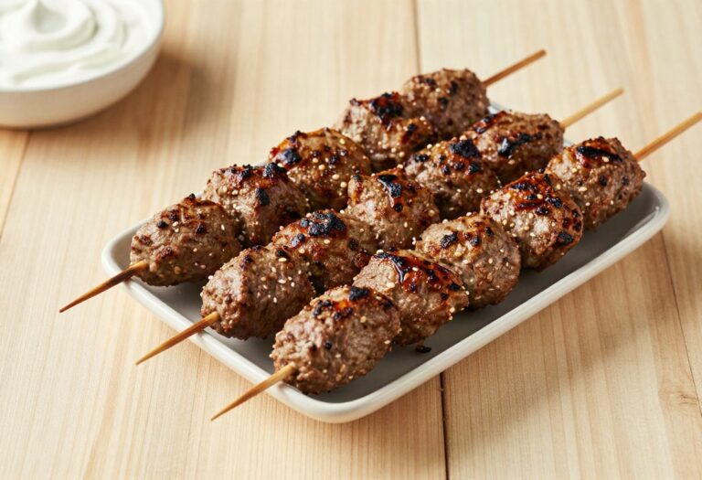 Keftas de bœuf, sauce yaourt