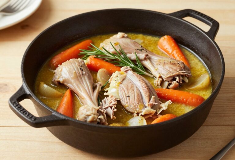Wild rabbit stewed with rosemary