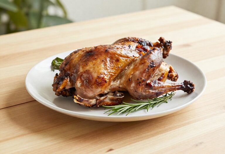 Roast rabbit with herbs