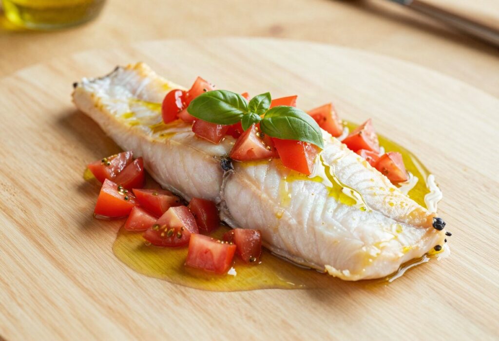Lieu à la sauce vierge