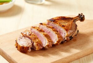 Seared and sliced duck breast