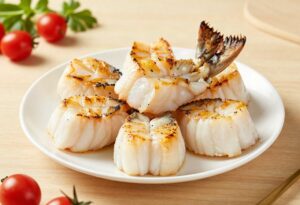 Roast monkfish medallions