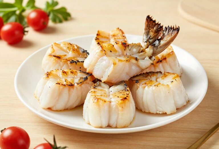 Roast monkfish medallions