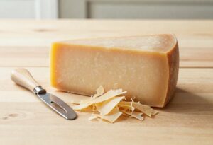 Piece of Grana Padano and shavings