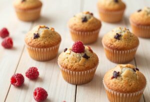 Muffins protéinés à la framboise