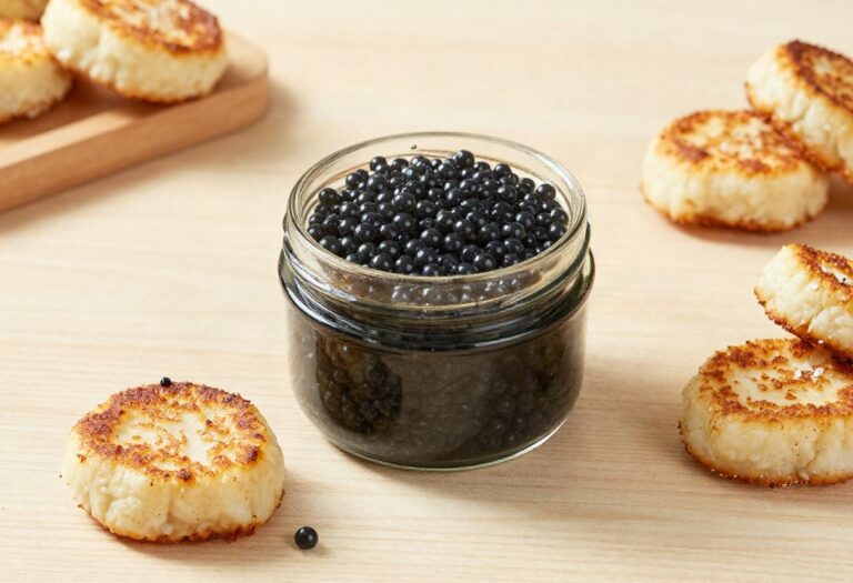 Lumpfish roe and blinis