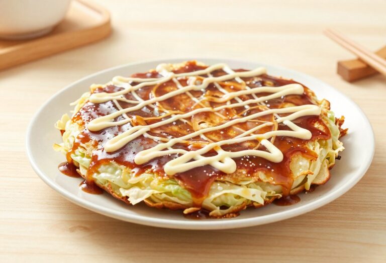 Okonomiyaki léger (galette de chou japonaise)