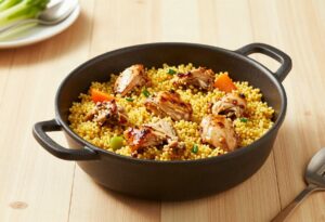 One-pot de boulgour, poulet et légumes