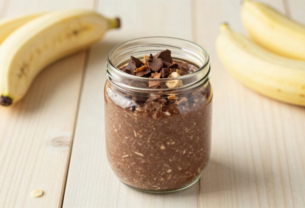 Overnight oats chocolat-banane