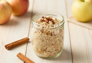 Overnight oats pomme-cannelle