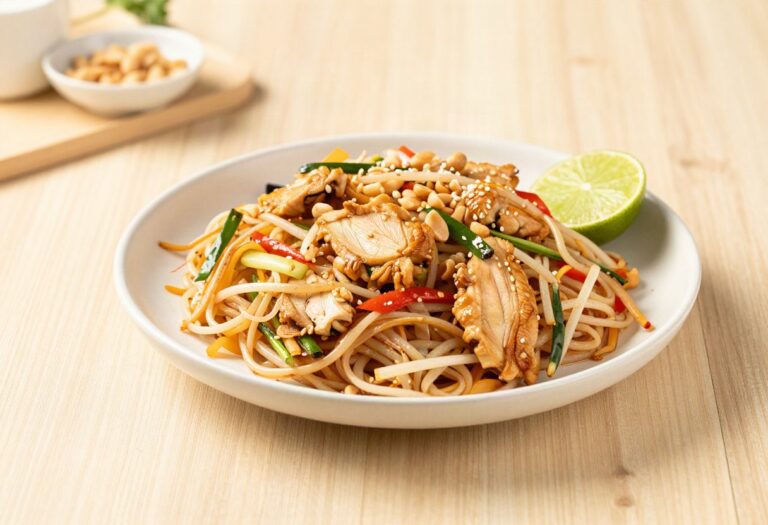 Pad thaï au poulet
