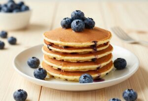 Protein pancakes with blueberries
