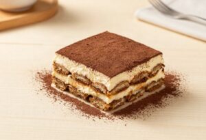 Slice of coffee tiramisu