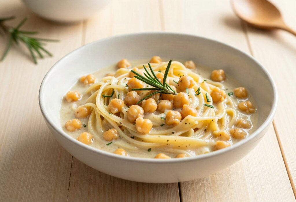 Pasta e ceci (pasta with chickpeas)
