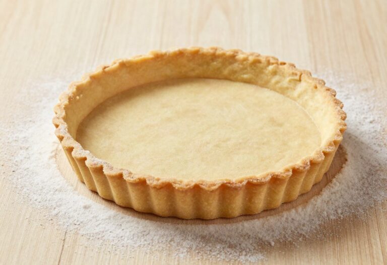 Shortcrust pastry in a tart tin
