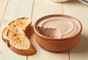 Rabbit pâté in a terrine and toast