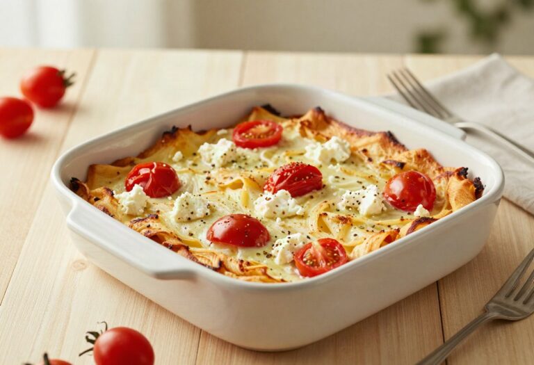 Pâtes à la feta rôtie et tomates cerises
