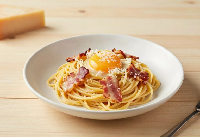 Pâtes carbonara légères