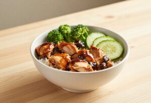 Poke bowl au poulet teriyaki